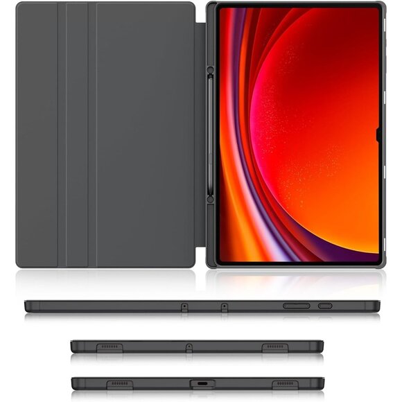 Case For Galaxy Tab S9 Ultra 2023 / S8 Ultra 2022 With S Pen Holder black - Picture 3 of 11